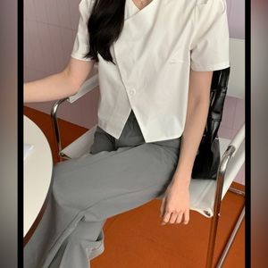 Local Korean Brand Cropped Short Sleeves Shirt